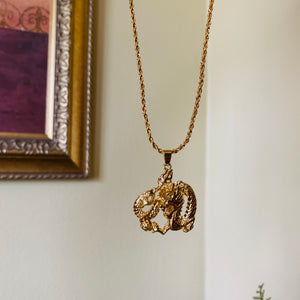 SP Gold Filled Dragon Necklace