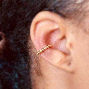 Ball Gold Plated Ear Cuff