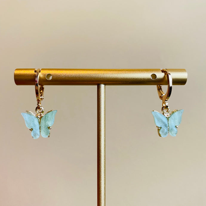 SP Mint Butterfly Earrings
