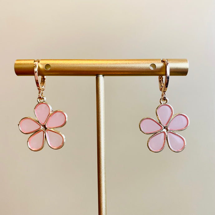 Flower Huggie Earrings